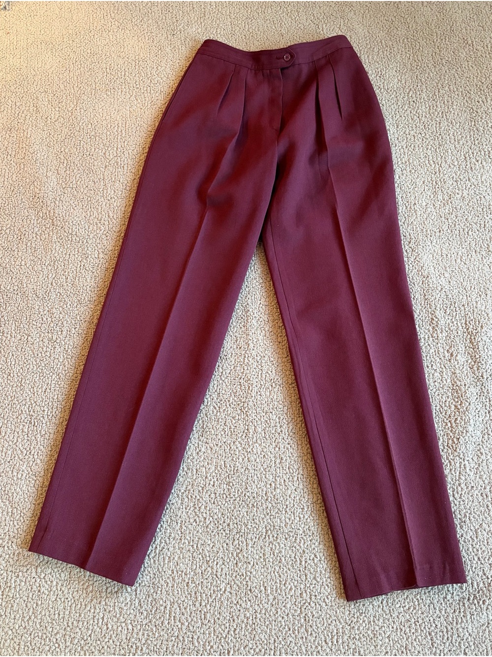 Beautiful Vintage Pleated Trousers/Pants (Plum/Aubergine)